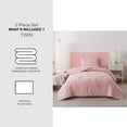 thumbnail image 4 of NSH by New Sega Home, 2-Piece Comforter Set, Embroidered Dandelion, Pink, Bed in a Bag, Twin, 4 of 12