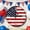 Multicolor D, variant on Double Layered Sequined Patriotic Windmill, 4th of July Independence Day Garden Decoration for Yard, Outdoor Wind Spinner (14.75"x28.35")