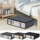 thumbnail image 1 of Bolsas de almacenamiento no tejidas 3-pack, organizador debajo de la cama con ventana transparente, 45x60x15cm para mantas, ropa y juguetes, cremallera resistente, plegable gris, 1 of 3