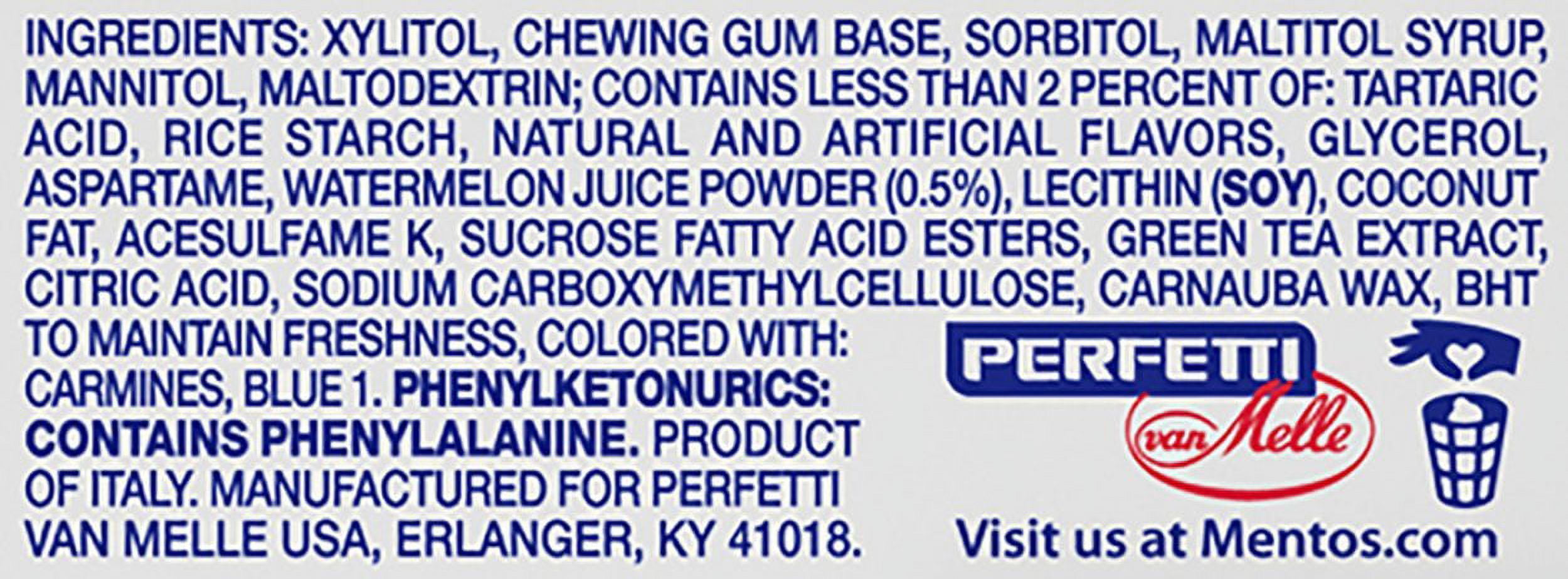 Mentos Pure Fresh Sugar-Free Chewing Gum Xylitol, Watermelon (Bulk Pack of 4)
