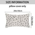 thumbnail image 6 of Unique Bargains Set of 2 Wild Flower Decorative Cushion Cover Grey 12" x 20", 6 of 6