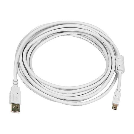 UPC: 0844660086369 | Monoprice 15  USB 2.0 Male to Male Data Transfer Cable with Ferrite Core White 108636