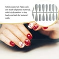 thumbnail image 3 of Wweixi 24 Pcs False Nails Artificial Nail Tips Coffin Pattern Extra Long Fingernail Decal DIY Accessory Manicure Decoration for Home white, 3 of 7