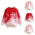 thumbnail image 5 of Atogsazn Kids Boys Girls Chirstmas Sweater Children Printed Long Sleeve Sweaters Fall Winter Clothes Fashion Pink 13-14 Years on Clearance, 5 of 5