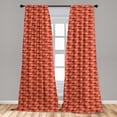 thumbnail image 5 of Ambesonne Orange Curtains, Colorful Fish Shoal, Pair of 28"x95", Persian Blue Salmon Teal, 5 of 5