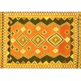 thumbnail image 1 of Ahgly Company Machine Washable Indoor Rectangle Oriental Yellow Traditional Area Rugs, 3' x 5', 1 of 4