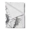 thumbnail image 2 of Mystic Soft Flannel Fleece Throw Blanket, Dreamcatcher Feathers with Sun and Moon Inside Cosmos Image, Cozy Plush for Indoor and Outdoor Use, 50" x 70", Black White, by Ambesonne, 2 of 5