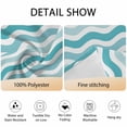 thumbnail image 6 of Round Tablecloth Geometric Striped Pattern Waterproof Oil Proof Polyester Table Cloth Cover Decor for Home Dining Outdoor,Patio,Parties, 54" Dia. Aqua White Wave Pattern, 6 of 9
