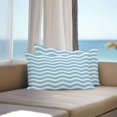 thumbnail image 5 of Abstract Waves Outdoor Pillow Covers Set of 2 Stripes Sky Blue Water Ripple Waterproof Throw Pillow Case Decorative Square Cushion Cover for Patio Couch Garden Balcony, 20"x12", 5 of 9