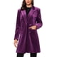 thumbnail image 1 of ABRIGO DE MUJER INSPIRE CHIC Terciopelo Solapa Doble Botonadura Manga Larga Abrigos de Invierno S Púrpura, 1 of 6