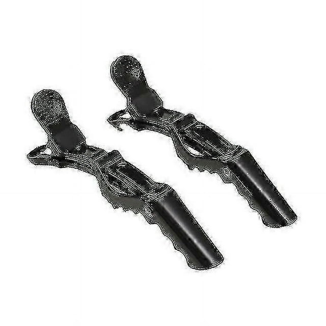 Pinzas de peluquería de cocodrilo, pasadores de plástico para peinado profesional, para mujeres y niñas (5 unidades, negras)