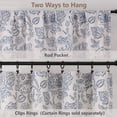 thumbnail image 2 of OVZME Dark Blue Floral Printed Curtains 84 Inches Long 2 Panels Set, Farmhouse Faux Linen Light Filtering Rod Pocket Window Drapes for Living Room Bedroom, Each 40"W x 84"L, 2 of 9