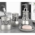 thumbnail image 2 of Set de accesorios de baño Creative Scents Cristal craquelado plateado, 2 of 7