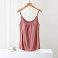 thumbnail image 2 of yillto Womens Pjs Tank Top Spaghetti Straps Camisole Tee with Bra Soft Comfy Sleepwear Shirts L-3XL, 2 of 4