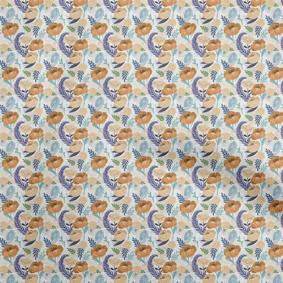 oneOone Cotton Poplin Twill Rose Brown Fabric Floral Craft Projects Decor Fabric Printed By The Yard 56 Inch Wide
