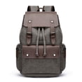 thumbnail image 1 of 1pc Trendy Retro Canvas Computer Bag Backpack, Student School Bag, Retro Casual Backpack, Strong Durable Travel Business Trip Storage Bag, 1 of 5