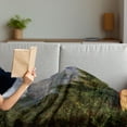 thumbnail image 3 of Yosemite Soft Flannel Fleece Blanket, Yosemite Falls Evergreen Forest Fall Season Scenery Yosemite National Park Print, Cozy Plush for Indoor and Outdoor Use, 50" x 70", Green Grey, by Ambesonne, 3 of 5
