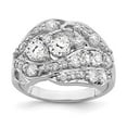 thumbnail image 2 of Sterling Silver Rhodium-plated Pear Cubic Zirconia Fancy Ring Size 6, 2 of 4