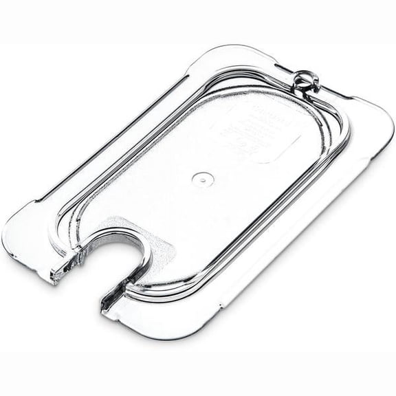Carlisle 10337U07 1/9 Size Notched Universal Lid for Food Pan - Clear