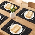thumbnail image 2 of Unique Bargains 4pcs Washable Kitchen Table Mat Black 15.7"x11.8", 2 of 6
