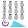 thumbnail image 2 of Reusable Russian Piping Tips, Professional DIY Piping Tips Set Icing Piping 14Pcs, 2 of 8