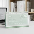 thumbnail image 5 of Desk Calendar 2026, Thick Paper Twin-Wire Binding Standing Flip Desk Calendar Portable 2026 Monthly Desktop Calendar for Daily Schedule Home Office Supplies, Green, 5 of 9
