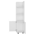 thumbnail image 5 of 4-shelf 2-door Bathroom Storage Unit, White - Practical Organization Solution Cabinet, Functional & Attractive, 5 of 5