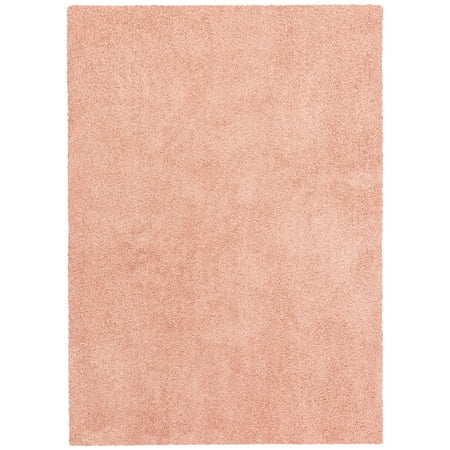 Mainstays Solid Casual Rose Shag Area Rug, 5'x7'