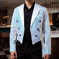 thumbnail image 2 of oqasdz Mens Suit Jacket Sequin Tuxedo Tailcoat Elegant Stage Performance Jacket Casual Lightweight Sport Coat Travel Party Business Formal, 2 of 7