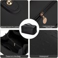 thumbnail image 4 of 2PCS Bolsa de Cosmeticos de Viaje, Makeup Bag de Gran Capacidad, Cosmetiquera de Piel para Mujeres, Bolsa Organizadora de Cosmeticos, Neceser de Viaje para Mujer Portátil (Negro/Blanco), 4 of 4