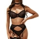 thumbnail image 1 of Gibobby Lencería sexy Sexy Bowknot Teddy Conjunto de lencería para mujer Juego Novia Luna de miel Día de San Valentín(Negro 5XL), 1 of 5