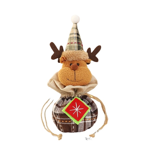 Advancent Botella de almacenamiento Bolsas de dulces con asa Paquete de recuerdo portátil reutilizable de punto para decoraciones de árboles de Navidad Kits de decoración para fiestas Alce Advancent HA068074-03