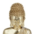 thumbnail image 6 of 6" x 8" Gold Polystone Meditating Buddha Sculpture with Engraved Carvings and Relief Detailing, by DecMode, 6 of 9