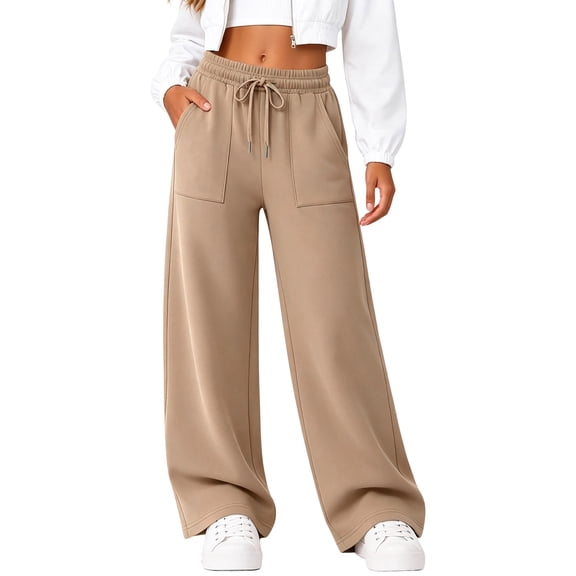 Njagoc3 Wide Leg Pants for Women Yoga Sweatpants Lounge High Waisted Drawstring Casual Loose Baggy Pants