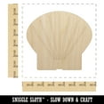 thumbnail image 2 of Clam Shell Wood Shape Unfinished Piece Cutout Craft DIY Projects - 6.25 Inch Size - 1/8 Inch Thick, 2 of 7