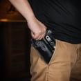 thumbnail image 3 of Key Unity Leather Multitool Sheath with 3 Pouch, EDC Pocket Organizer for Key Holder, Flashlight, Pen, Pocket Knife, Black, 3 of 6