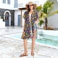 thumbnail image 6 of Beach Vacation Clothes Kimono Cardigan Loose Swimsuit Cover Up for Women Strawberry Banana Orange Pineapple S, 6 of 6