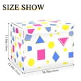 thumbnail image 5 of Yayeee Collapsible Cube Storage Bin with Lid Fabric Closet Decorative Basket with Handles, Yellow Retro Round, 5 of 7