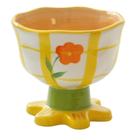 

Household Hand Painted Mug Ceramic Irregular Coffee Drinking Yellow Flower