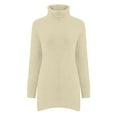 thumbnail image 5 of ylioge S-5X Plus Size Womens Fleece Sweaters Long Sleeve Turtleneck Sweatshirts Ladies Casual Solid Color Stretchy Pullover Knitted Sweater Tops, 5 of 6