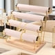 thumbnail image 5 of Organizador de joyas con 4 niveles para guardar pulseras y relojes beige, 5 of 8