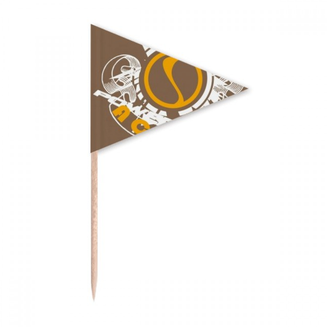Graffiti Street Powerful AOE Explosion Toothpick Triangle Cupcake Toppers Flag