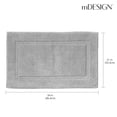 thumbnail image 4 of Pack de 2 alfombrillas de baño mDesign Soft, estilo hotel, 100% algodón, color gris, 4 of 8