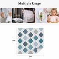 thumbnail image 5 of Bohemia Cloth Napkins, Vintage Moroccan Geometric Pattern Blue Green Gray Washable and Reusable Dinner Napkins Set of 2, Table Napkin for Kitchen Party Birthday Wedding Hotel Housewarming 20"x20", 5 of 9