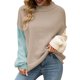 thumbnail image 1 of Gibobby Suéter para mujer, Suéter con Estampado de Girasol para Hombre, Manga Larga, de Punto, Casual, de Gran tamaño(Caqui,G), 1 of 5