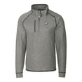 thumbnail image 2 of Men's Cutter & Buck Heather Gray Philadelphia Eagles Big & Tall Mainsail Sweater-Knit Raglan Half-Zip Jacket, 2 of 3
