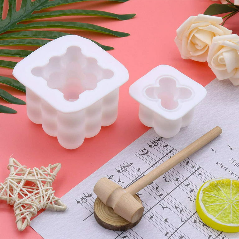 Silicone Candle Molds Set for Candle Making,Yarn Ball Bubble Candle Mold,  Cake Dessert Mousse Mold, Silicone Mold for Scented Candles Soaps