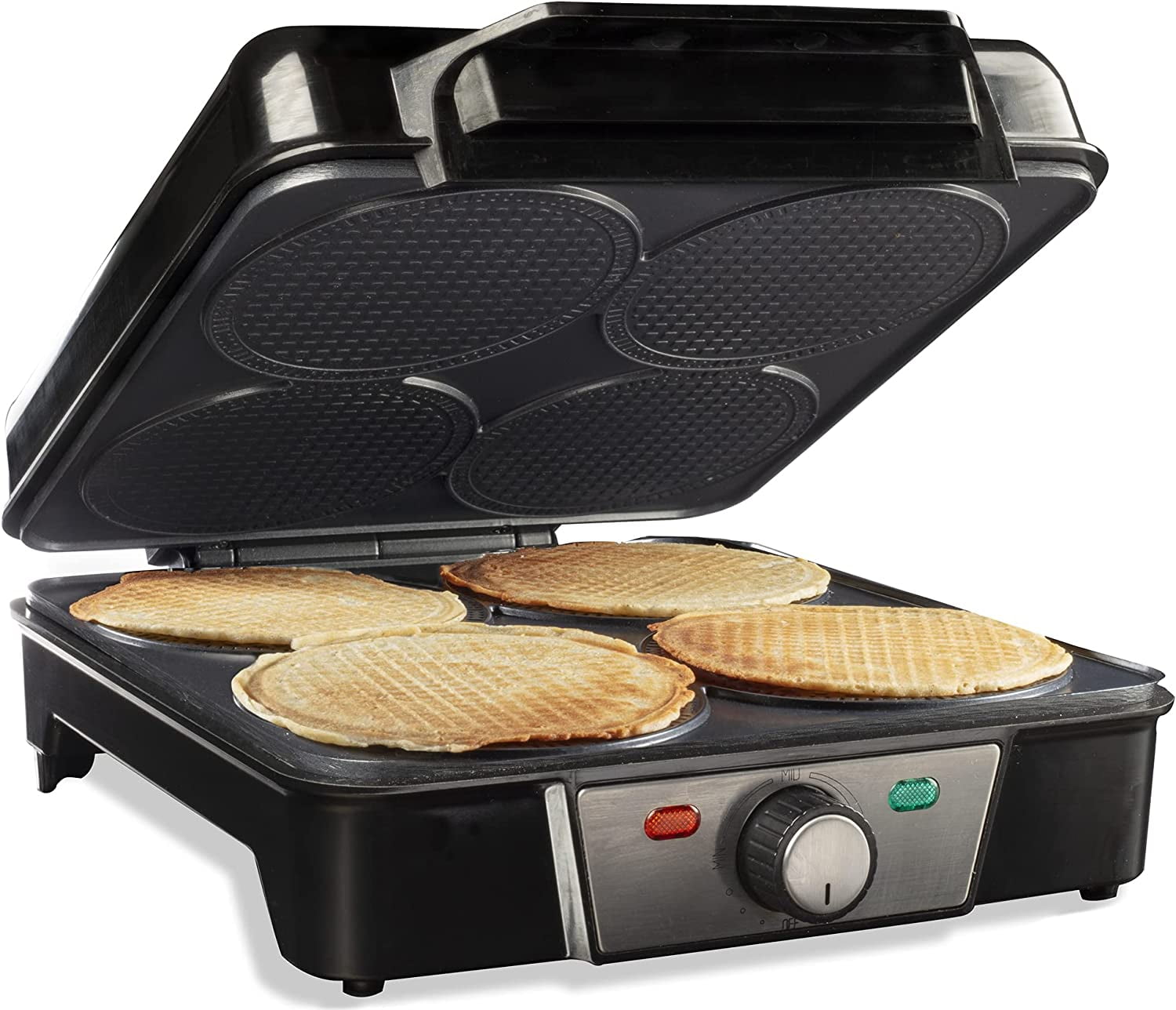 CucinaPro Mini Waffle Ice Cream Cone Maker - Bake 4 Homemade Mini Cones at Once