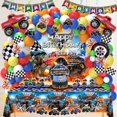 thumbnail image 1 of Decoraciones de fiesta Miucat Monster Truck Birthday Boys, 1 of 6