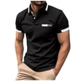 thumbnail image 2 of JIANJIA Mens Polo Shirts Autumn Winter Pure Cotton Fashion Basic Short Sleeve Tops Streetwear, 2 of 4